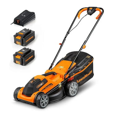 LawnMaster MX CLMF2434G - Tondeuse à Gazon Sans Fil 24V 34 cm avec Batterie